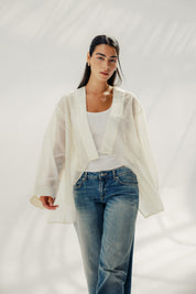 The summer veil blouse OFF WHITE