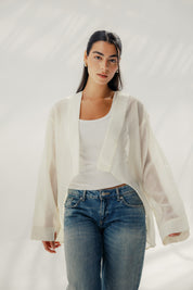 The summer veil blouse OFF WHITE