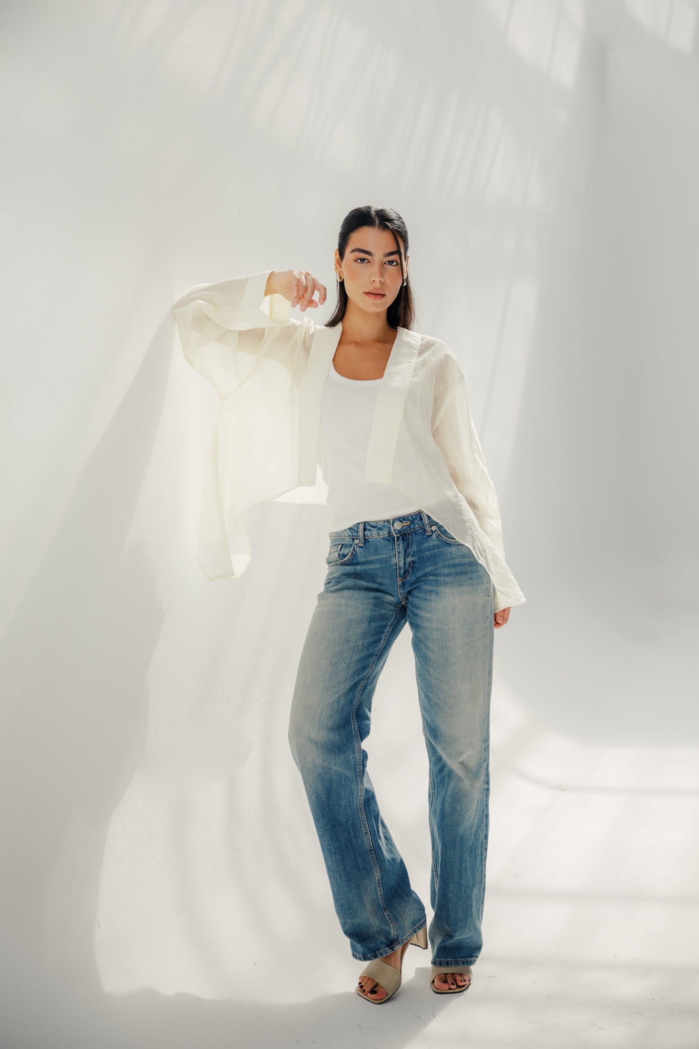 The summer veil blouse OFF WHITE