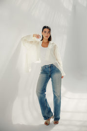 The summer veil blouse OFF WHITE