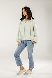 Satin Serenity Ensemble - Jacket Mint