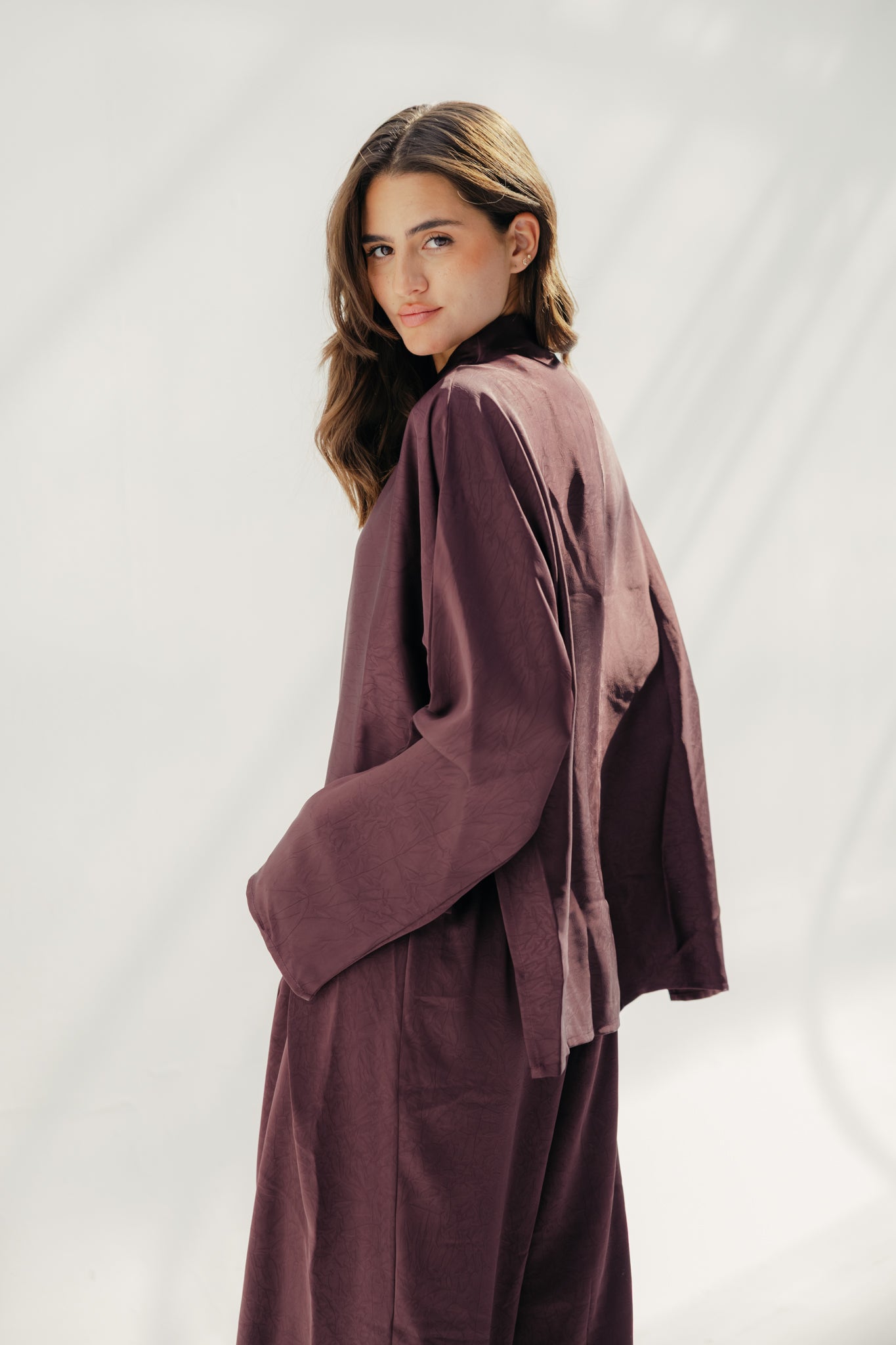 TOP SATIN Burgundy