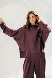Pants Satin Burgundy