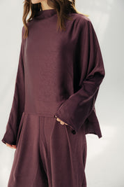 TOP SATIN Burgundy