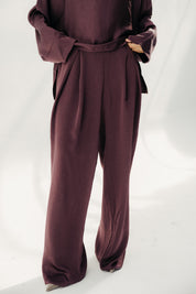 Pants Satin Burgundy