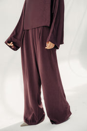 Pants Satin Burgundy