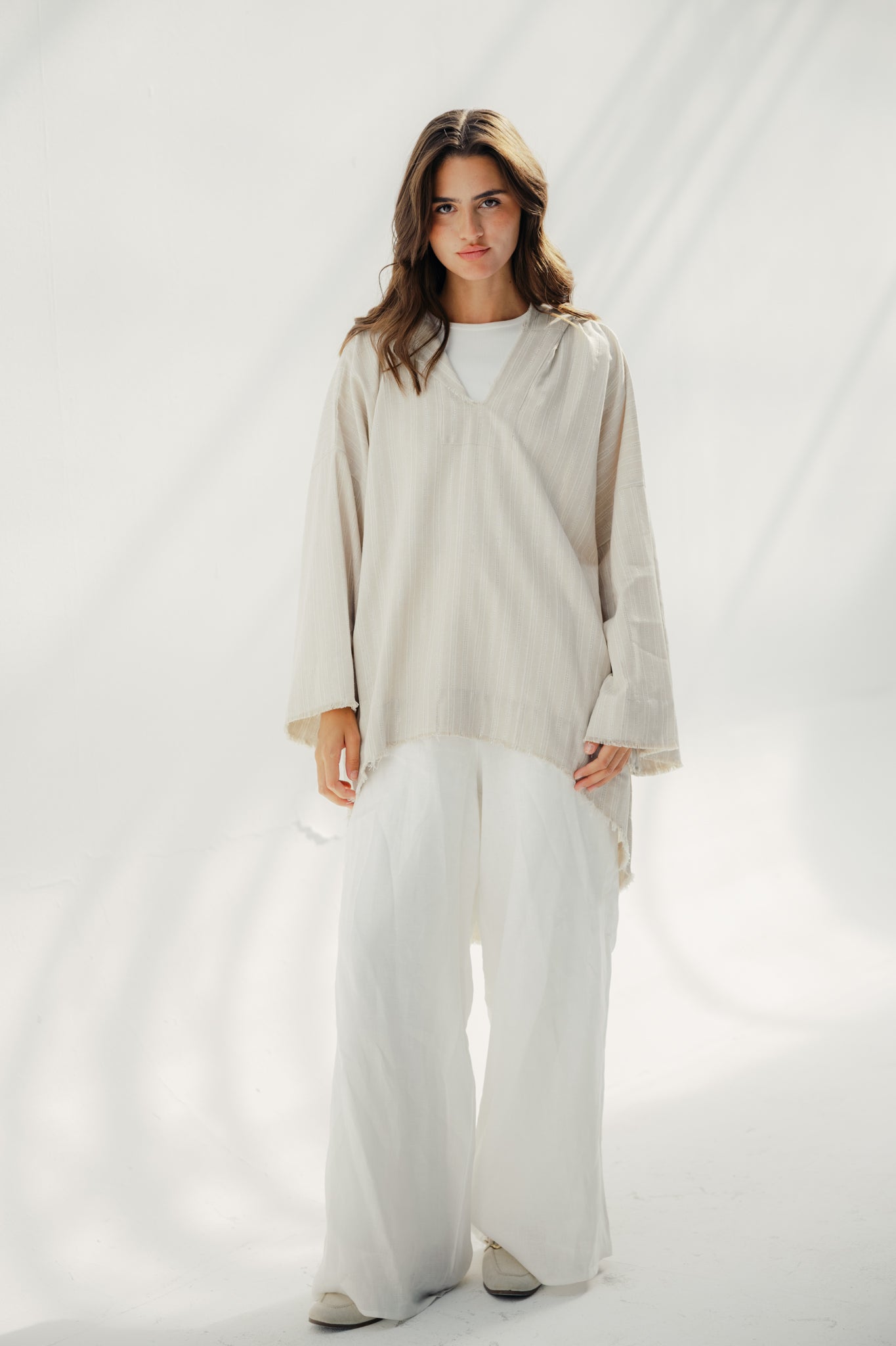 Linen Plain Top Beige