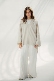 Linen Plain Top Beige