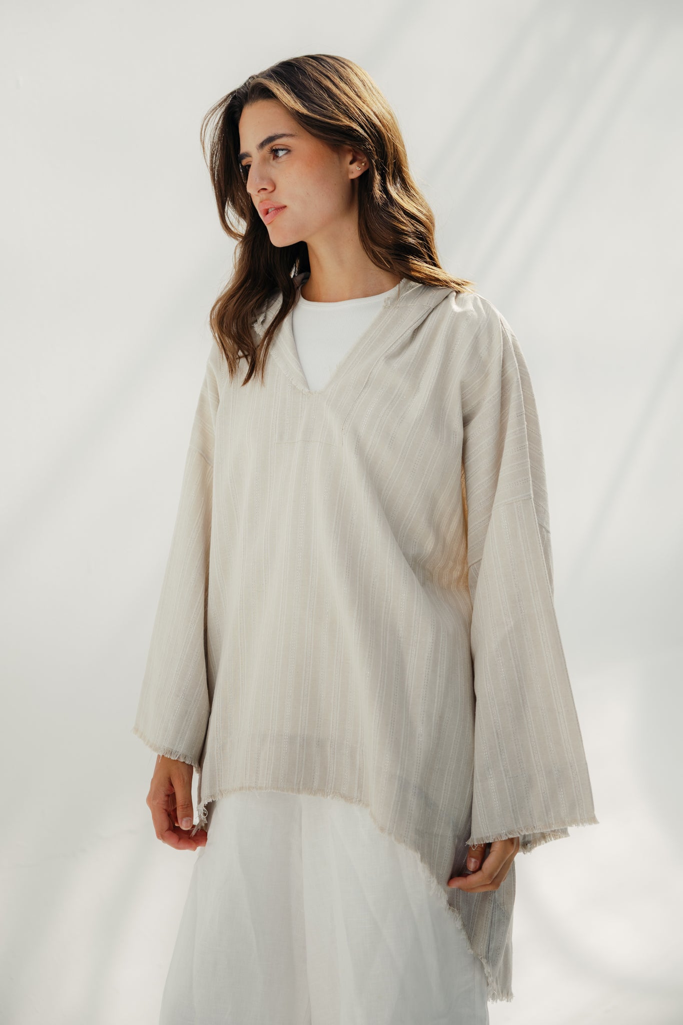 Linen Plain Top Beige