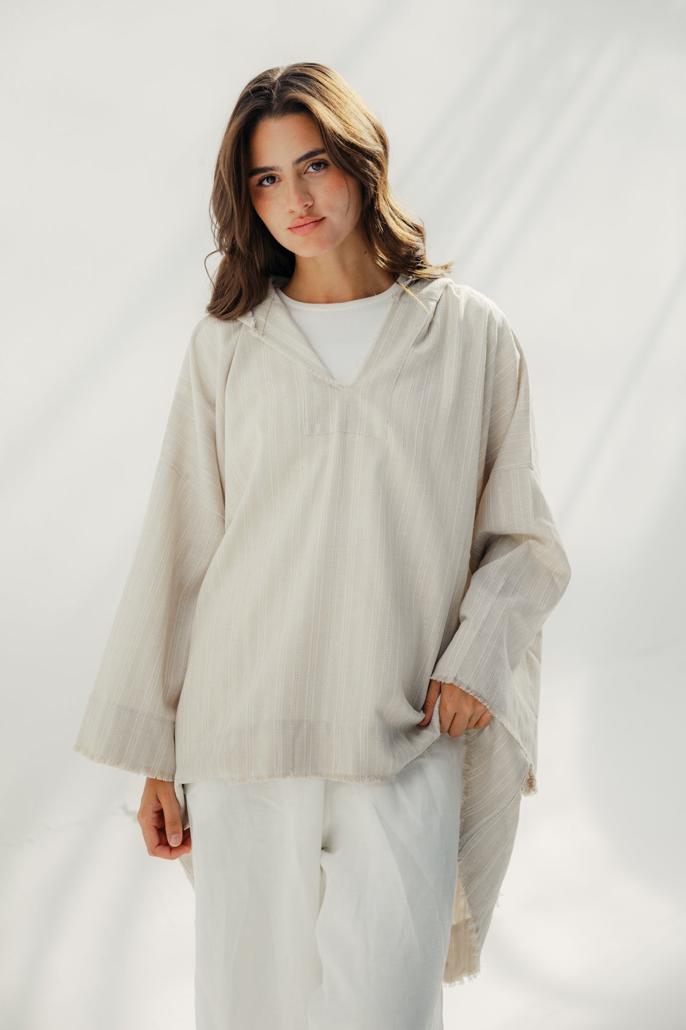 Linen Plain Top Beige