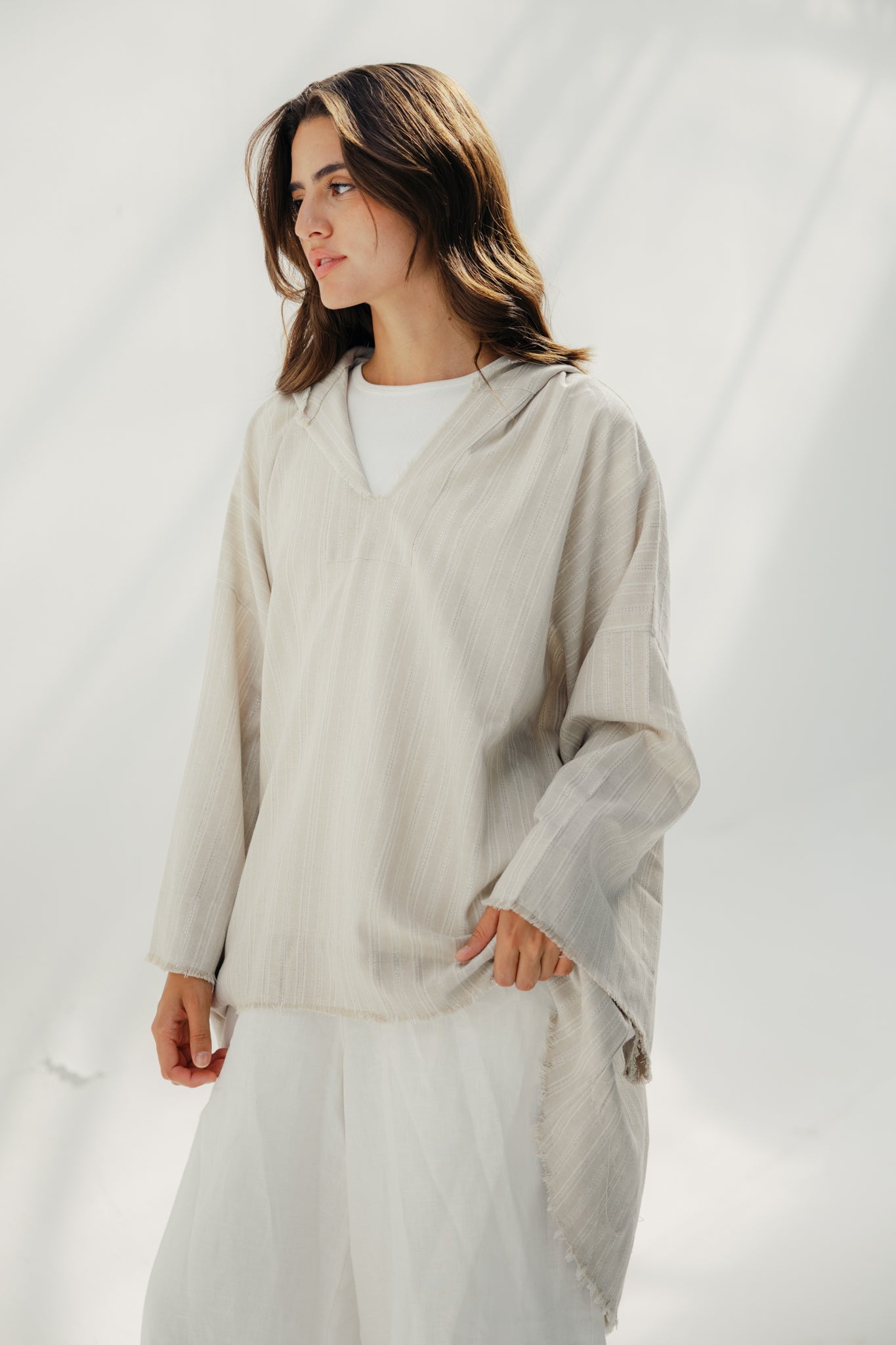 Linen Plain Top Beige