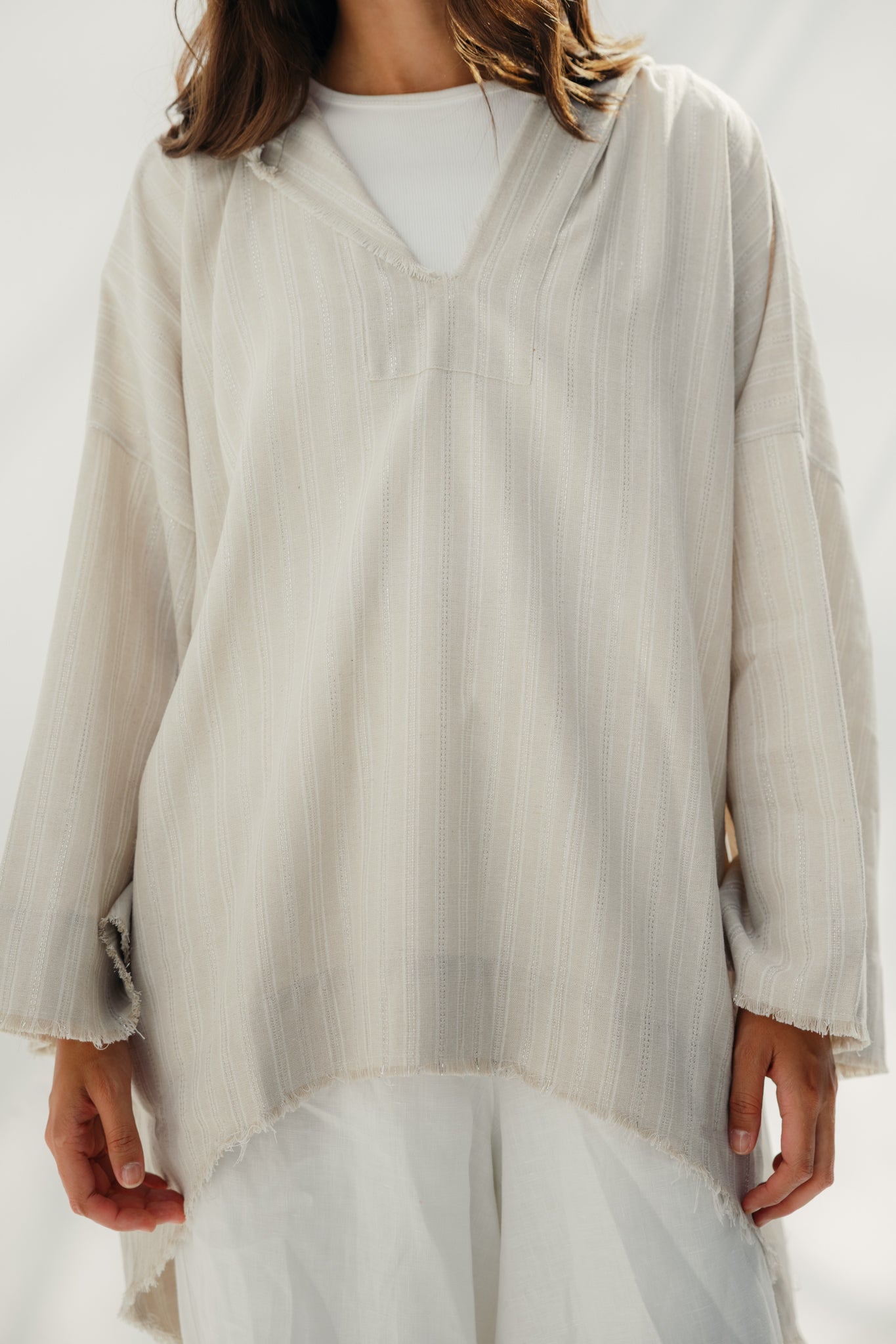 Linen Plain Top Beige