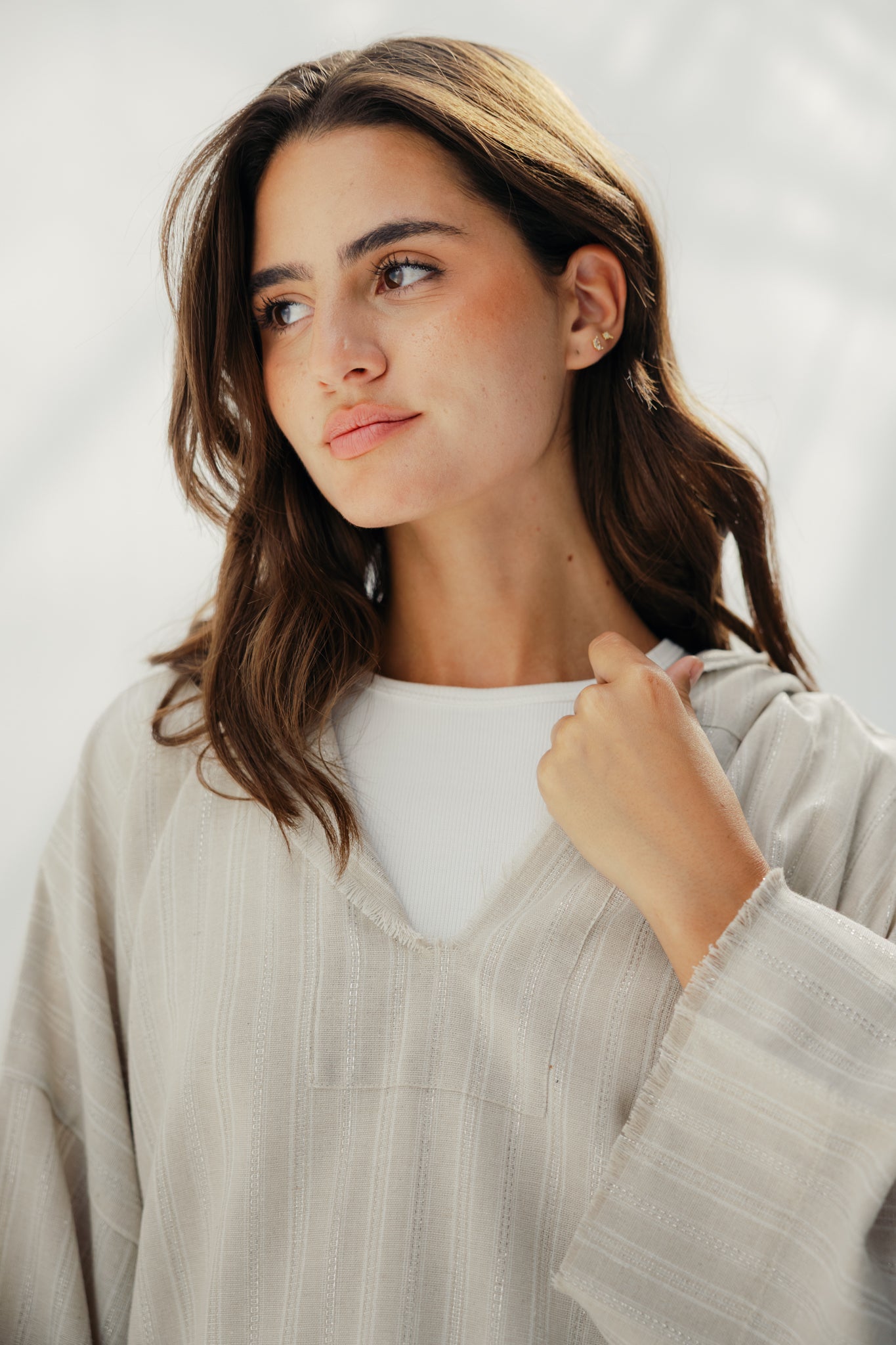 Linen Plain Top Beige