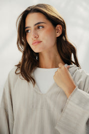 Linen Plain Top Beige
