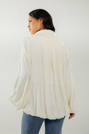 Satin Serenity Ensemble - Jacket White