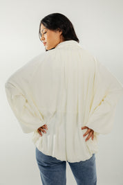 Satin Serenity Ensemble - Jacket White