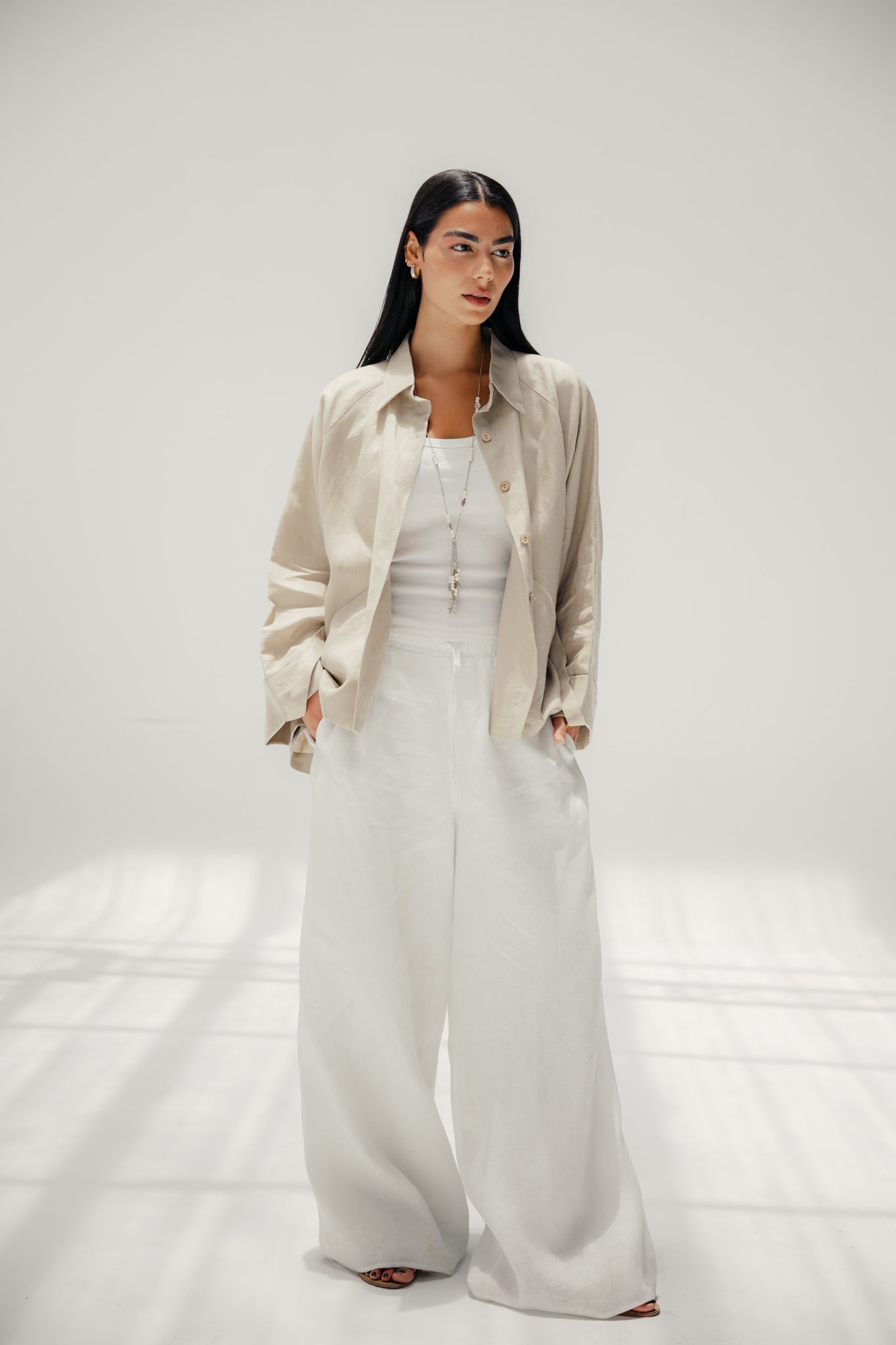 The summer trace chemise Beige