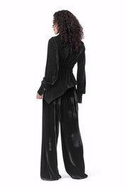 The Midnight velvet pants Black