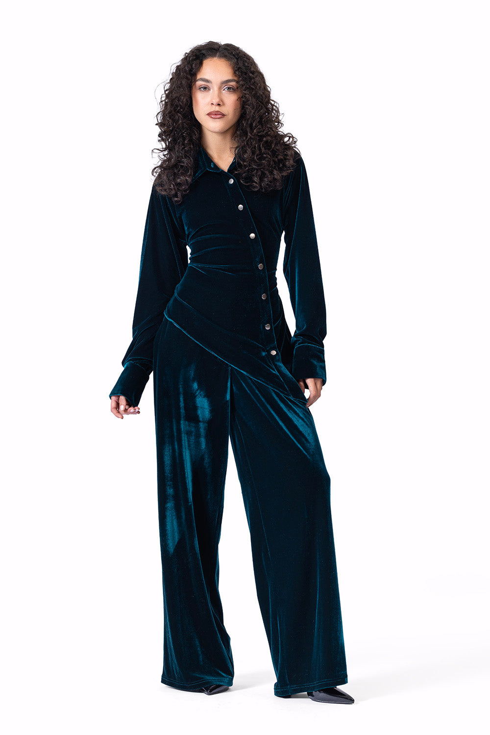 The Midnight velvet pants Green