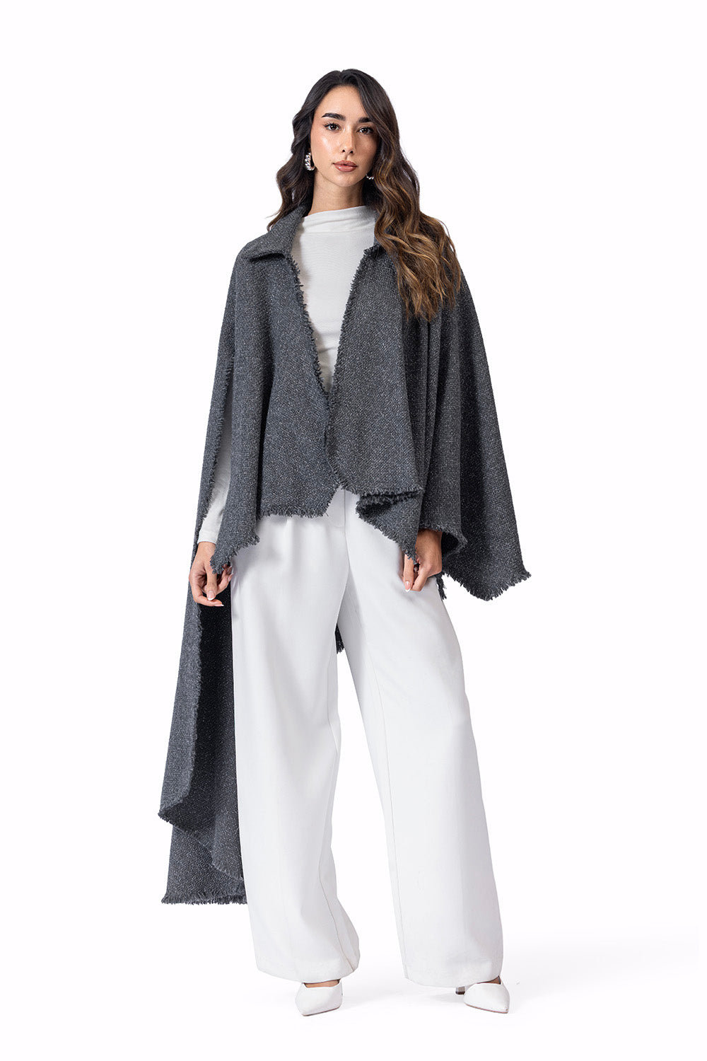 Al Sahar Wrap Cape Dark Grey