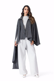 Al Sahar Wrap Cape Dark Grey