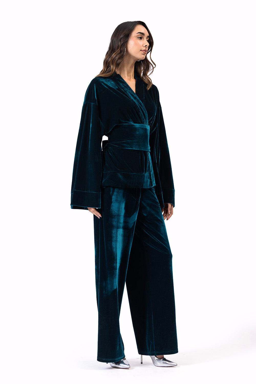 The Safa Velvet top Green