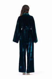 The Safa Velvet top Green