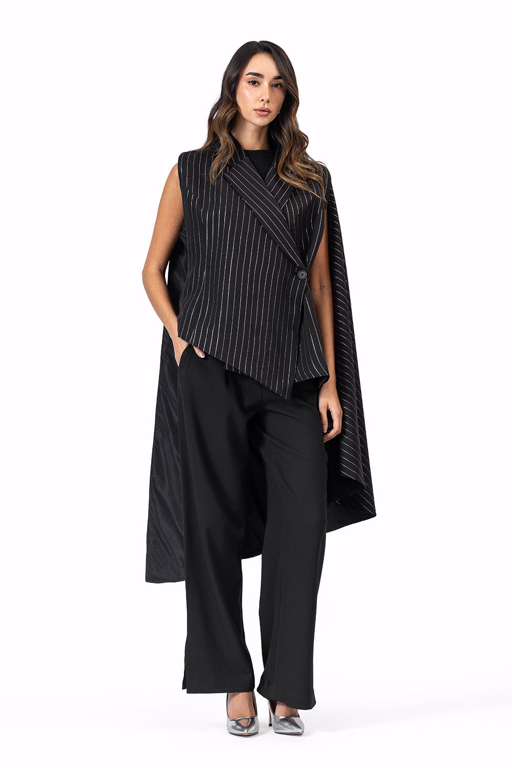 The Amira blazer Black & Silver