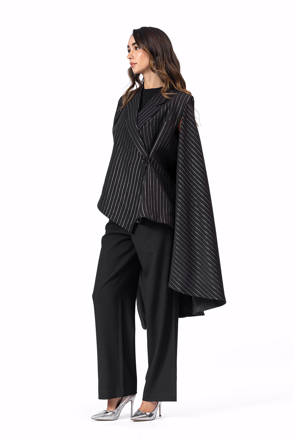 The Amira blazer Black & Silver