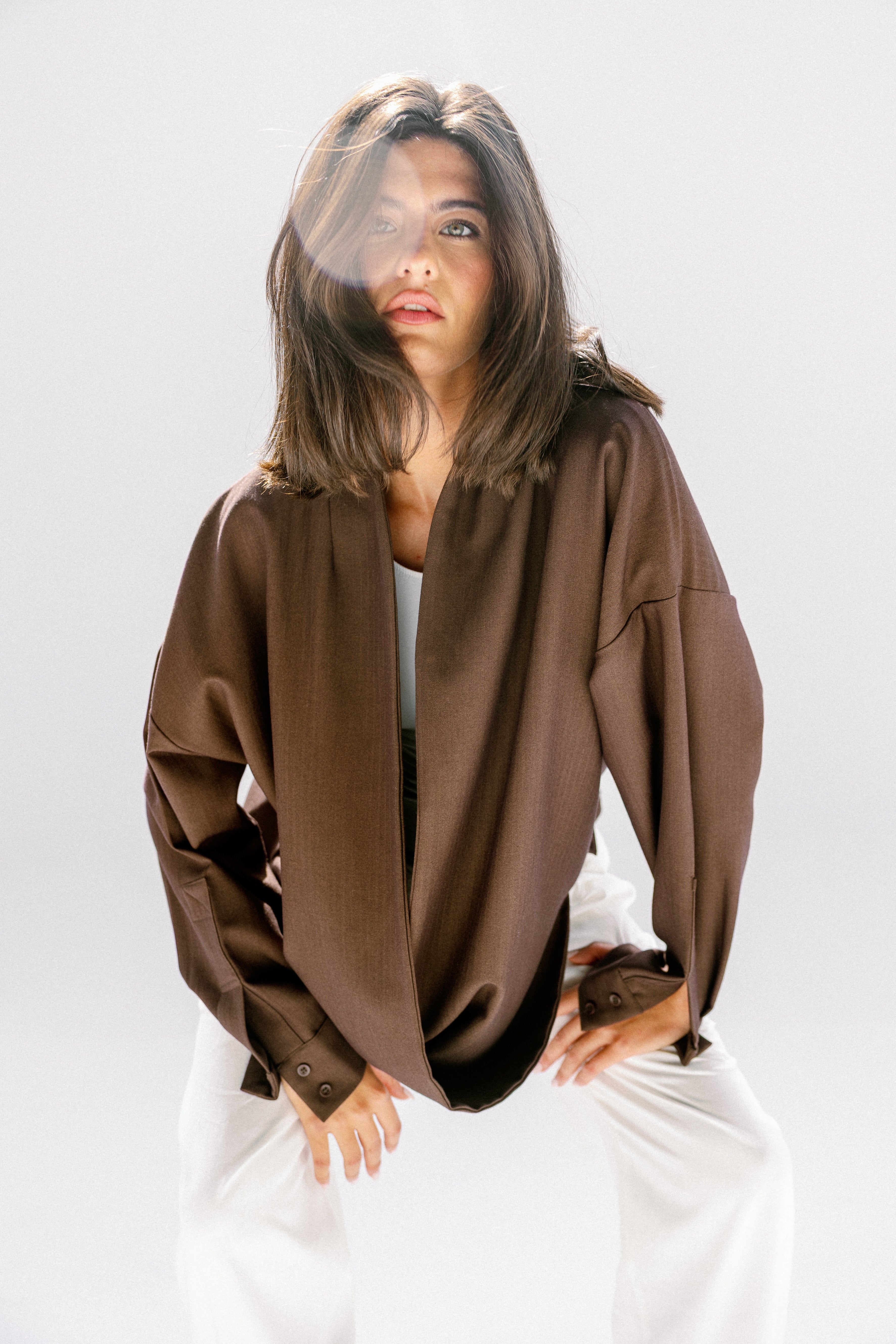 the Mocha Curve Top Brown