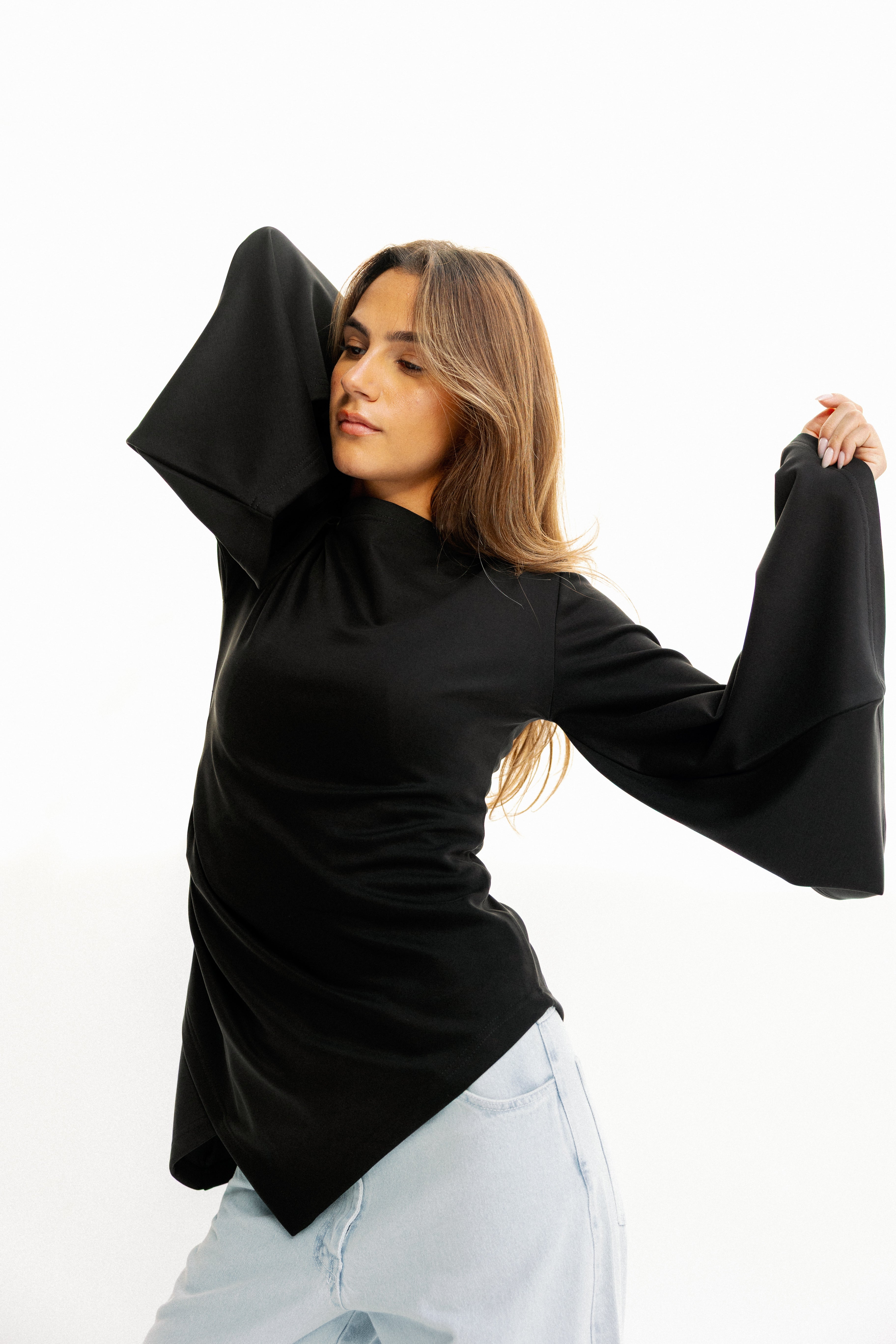 The offset top Black