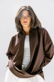 the Mocha Curve Top Brown