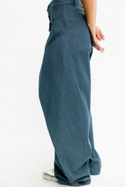 Cross-Panel Denim Trousers