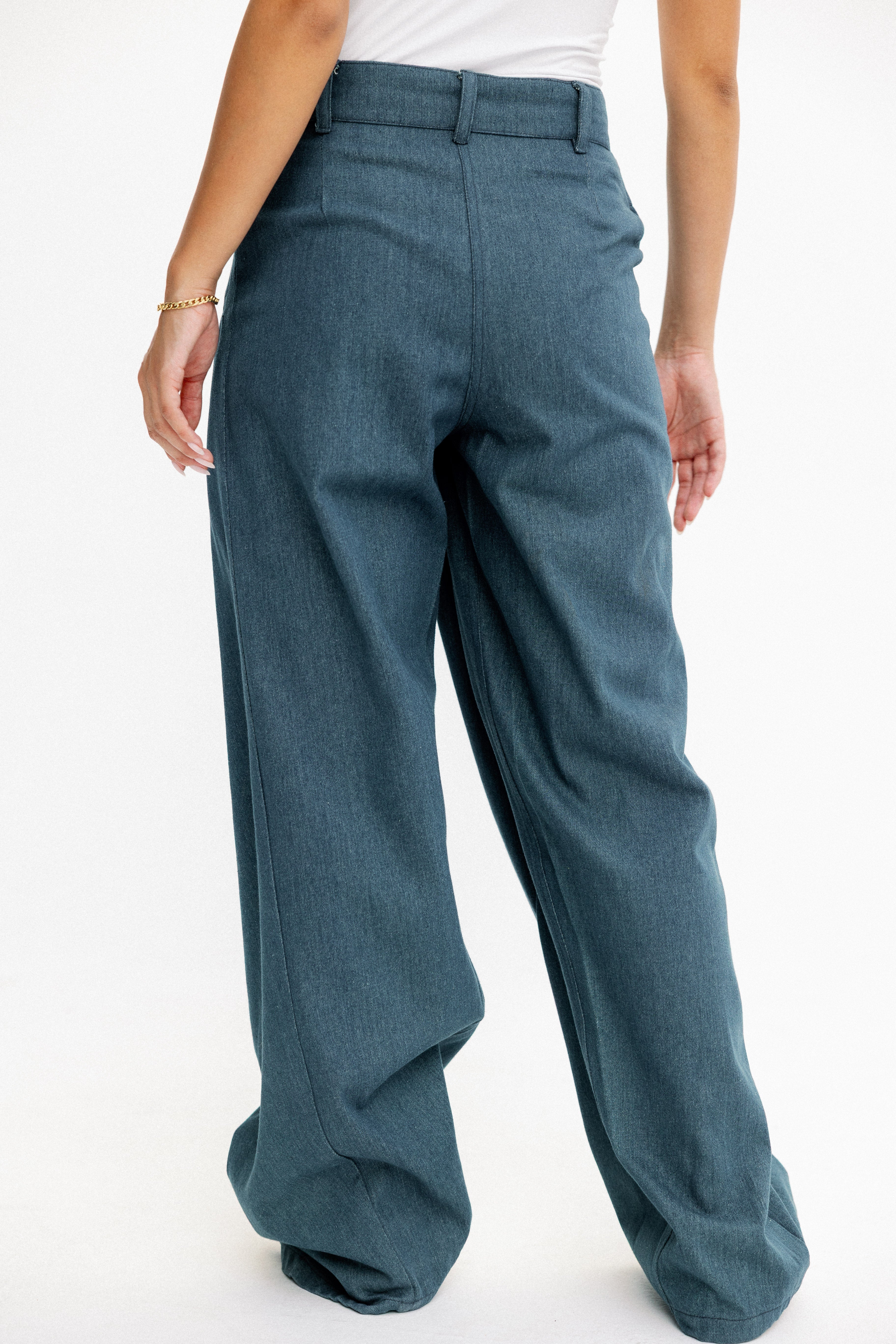 Cross-Panel Denim Trousers