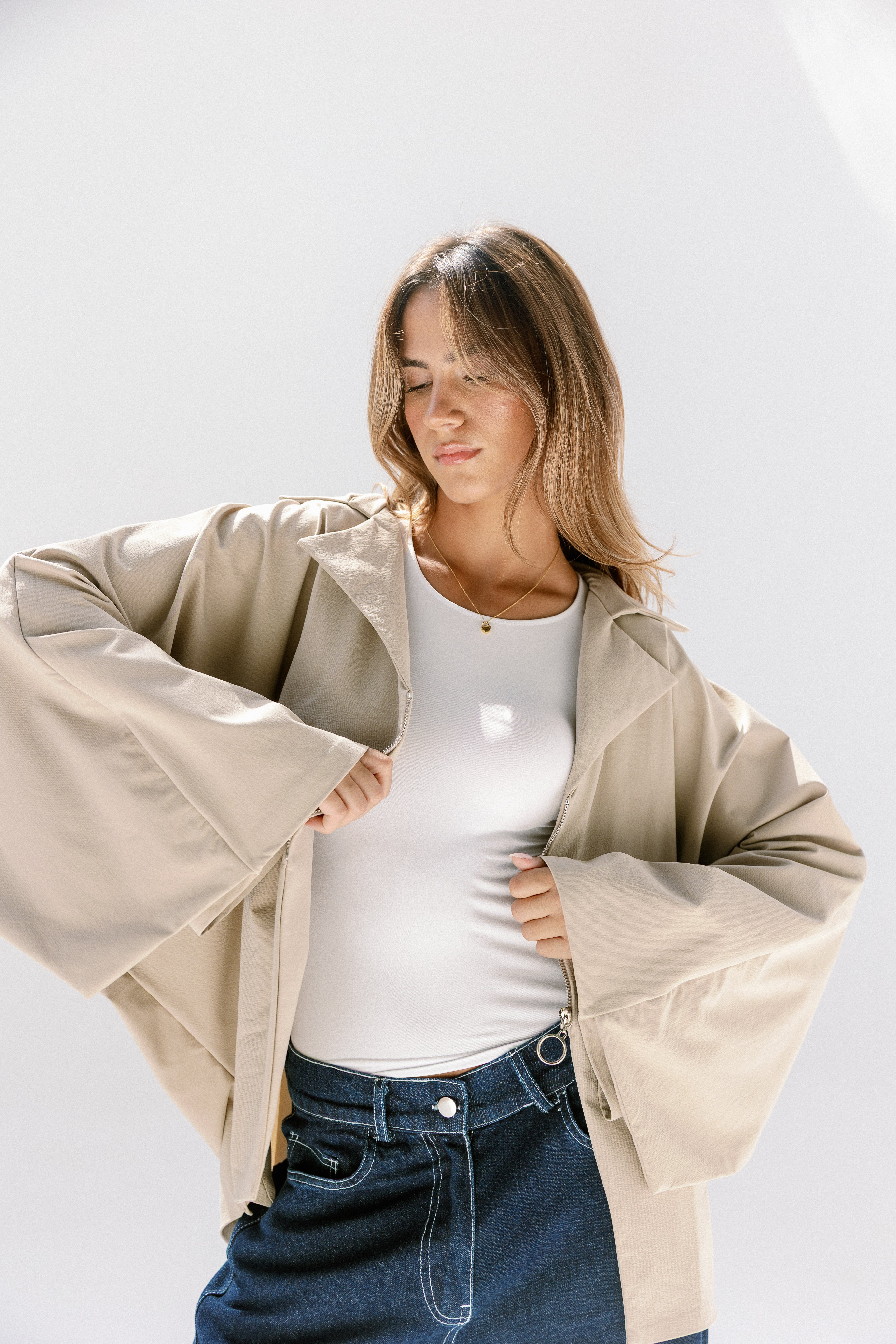 The Cloud line jacket Beige