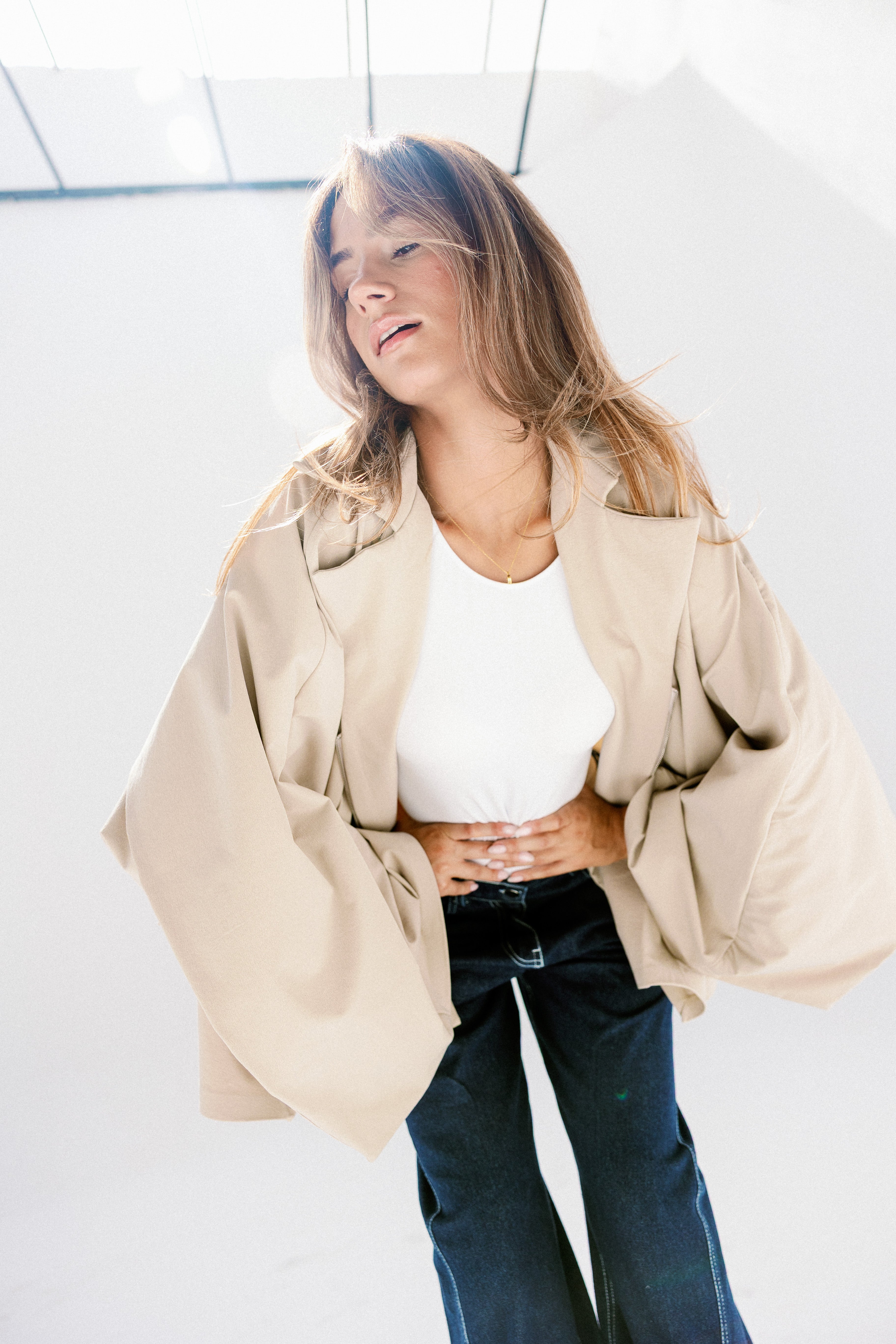 The Cloud line jacket Beige