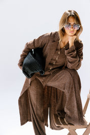 The solace cardigan Brown