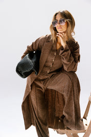 The solace cardigan Brown