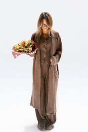 The solace cardigan Brown