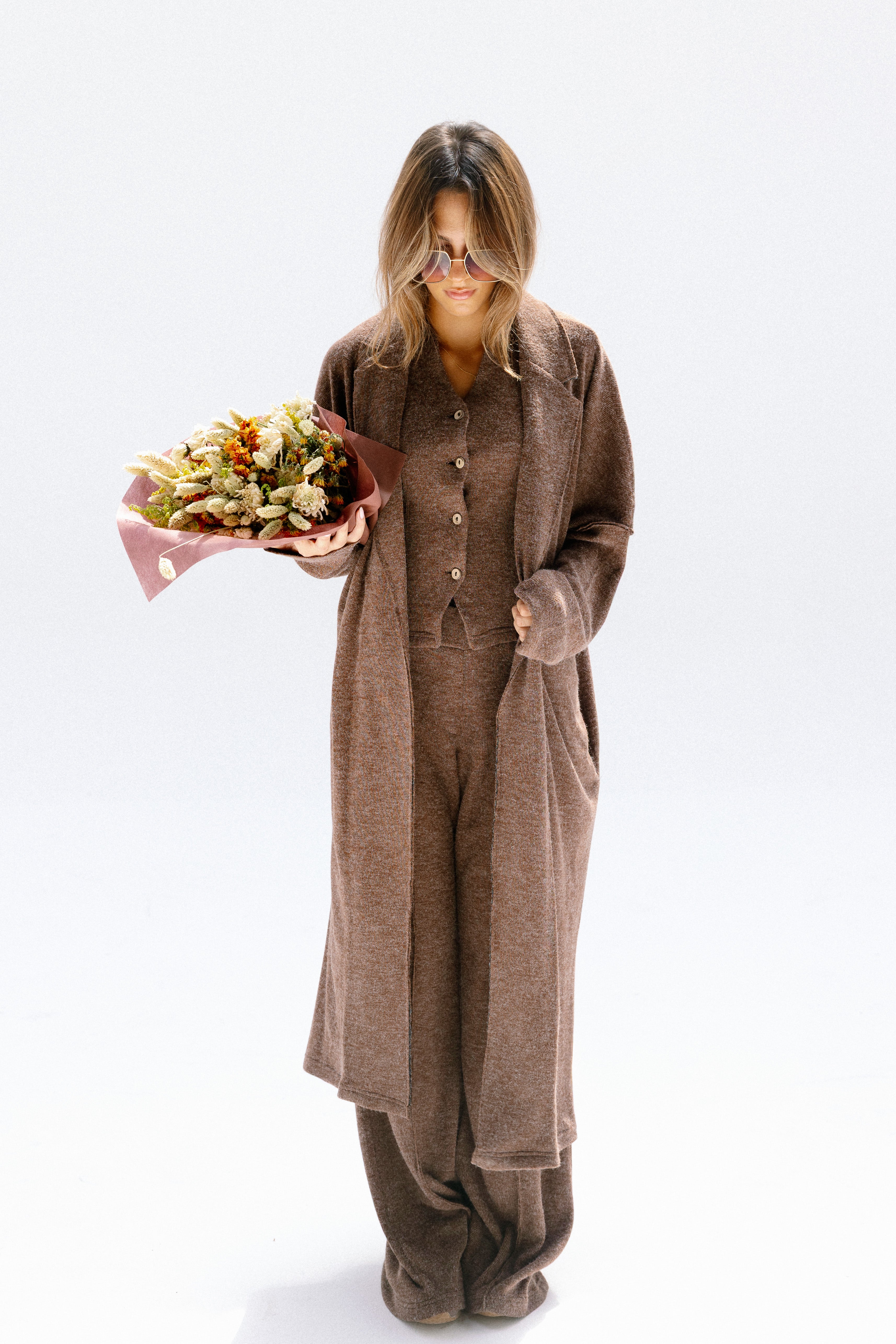 The solace cardigan Brown