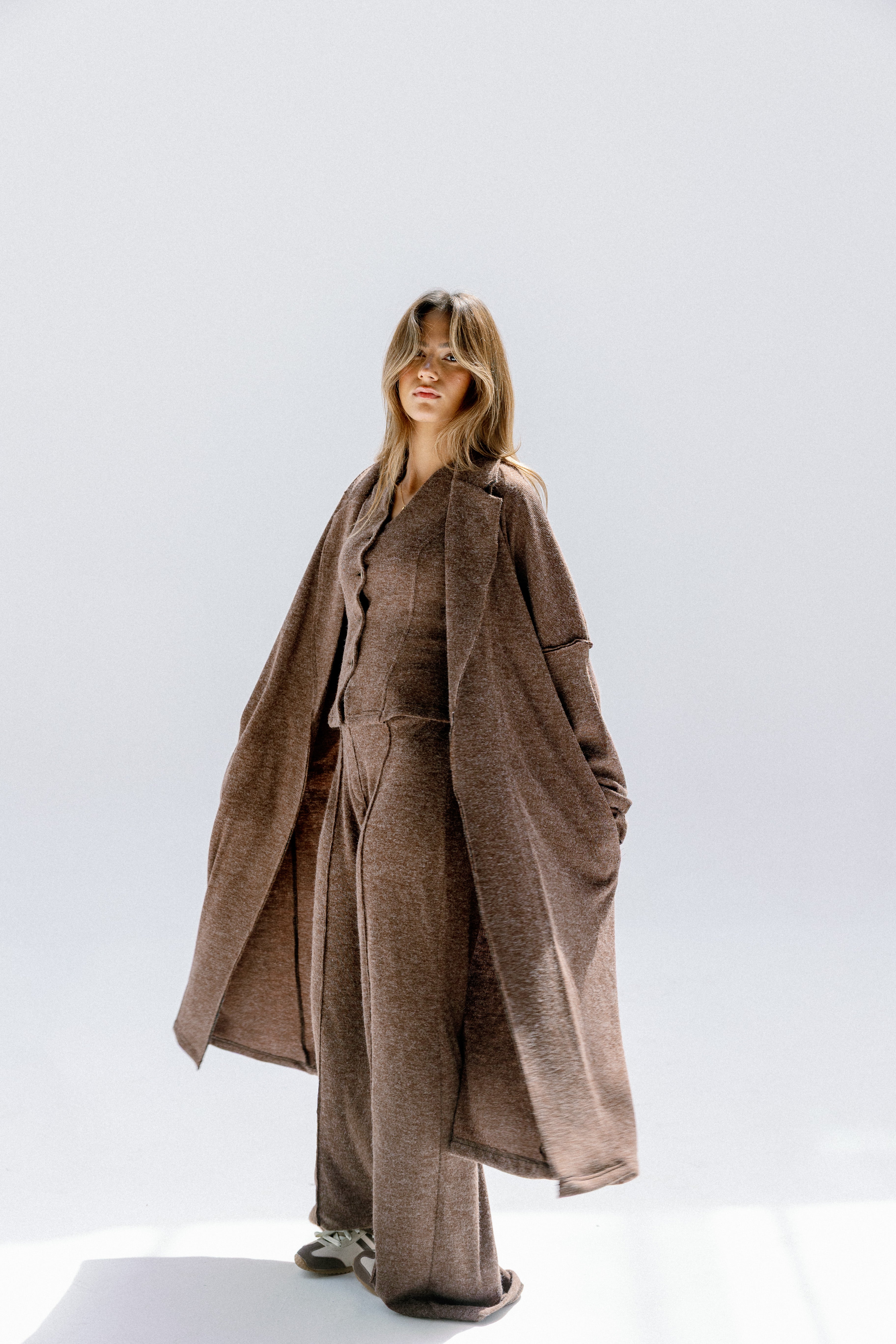 The solace cardigan Brown