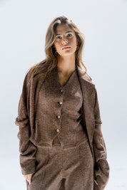The solace cardigan Brown