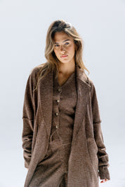 The solace cardigan Brown