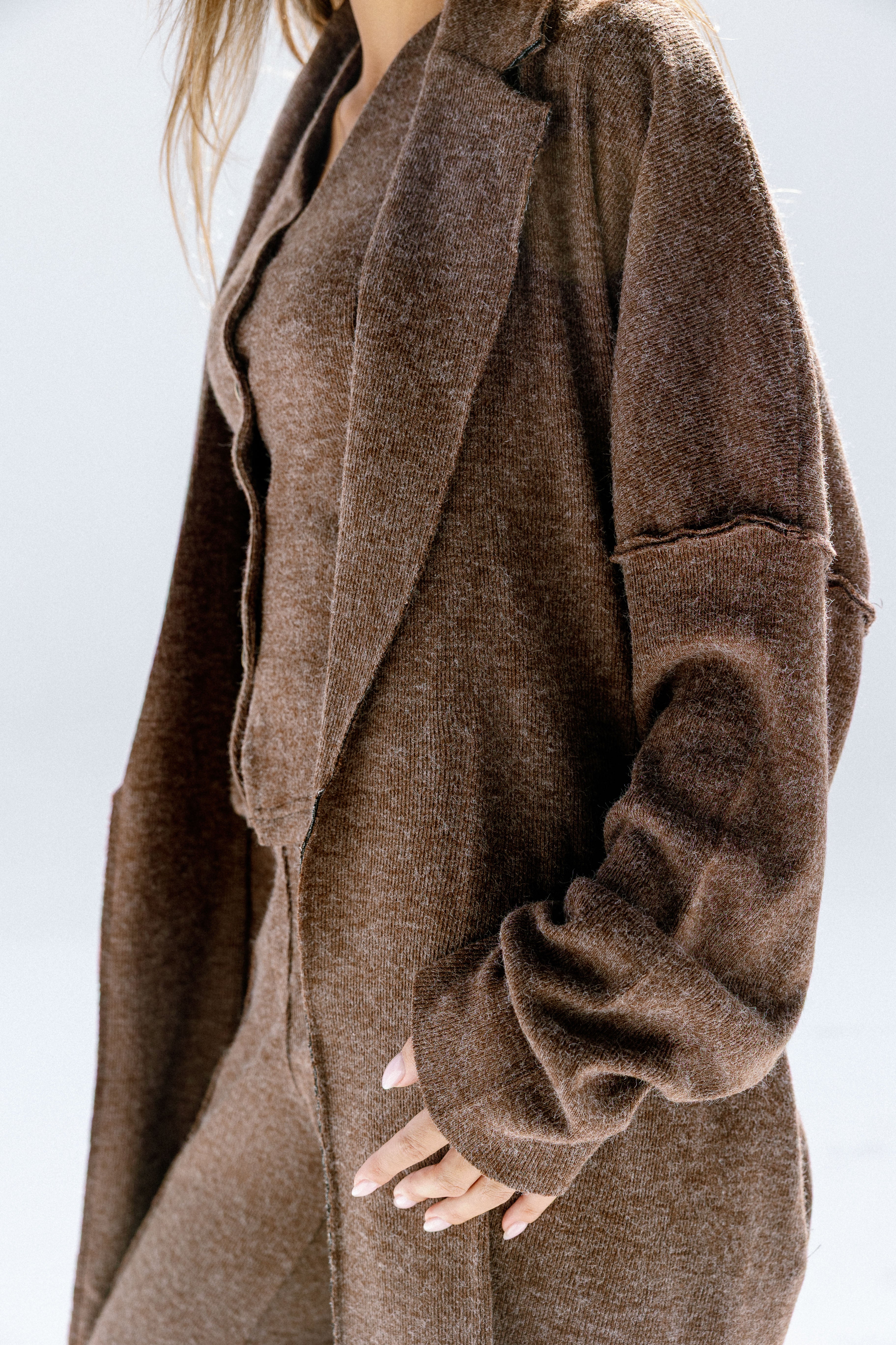 The solace cardigan Brown