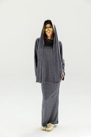 The Velour Top  Navy Blue