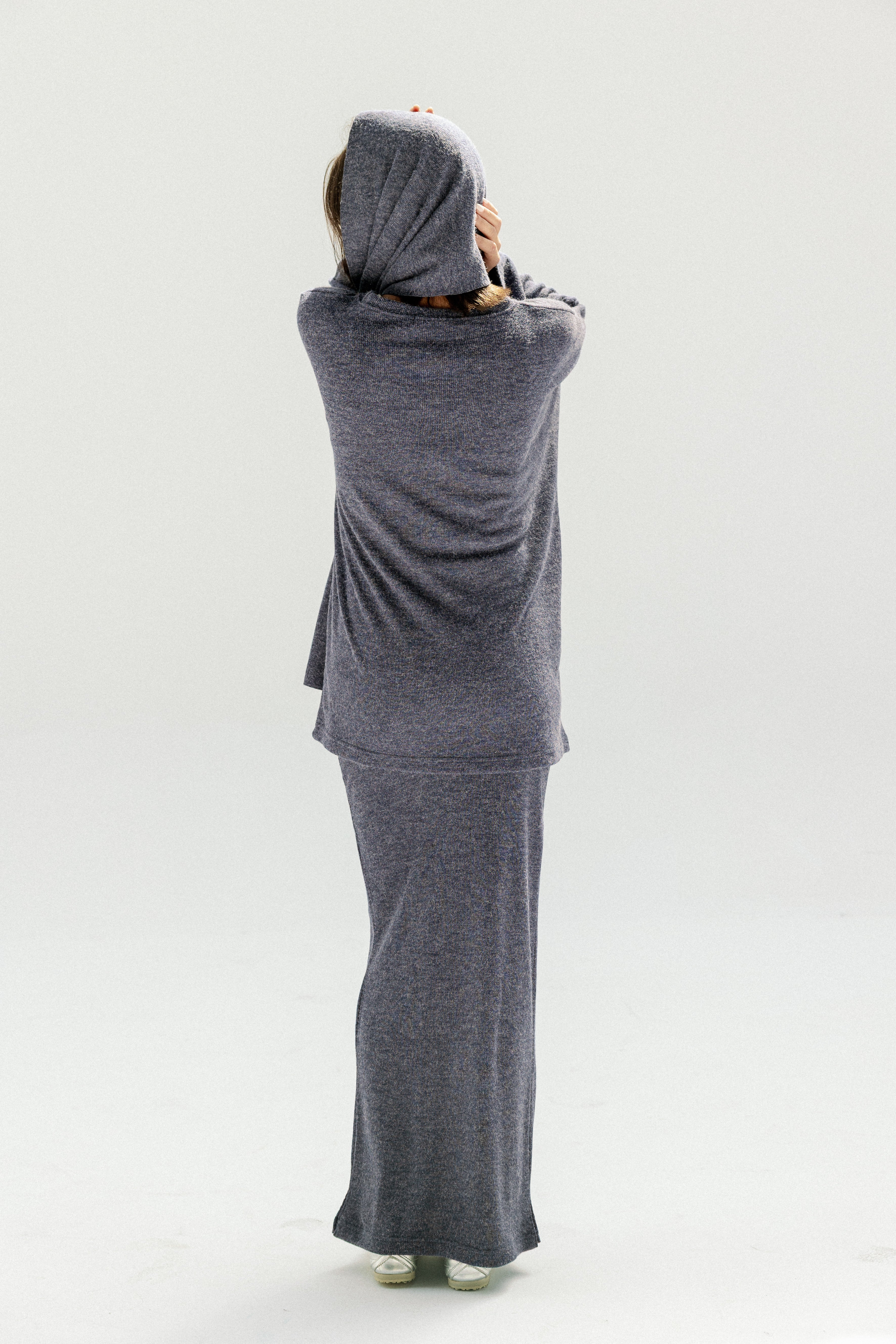 The Velour Top  Navy Blue