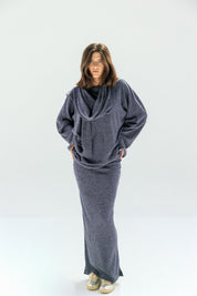The velour skirt  Navy Blue