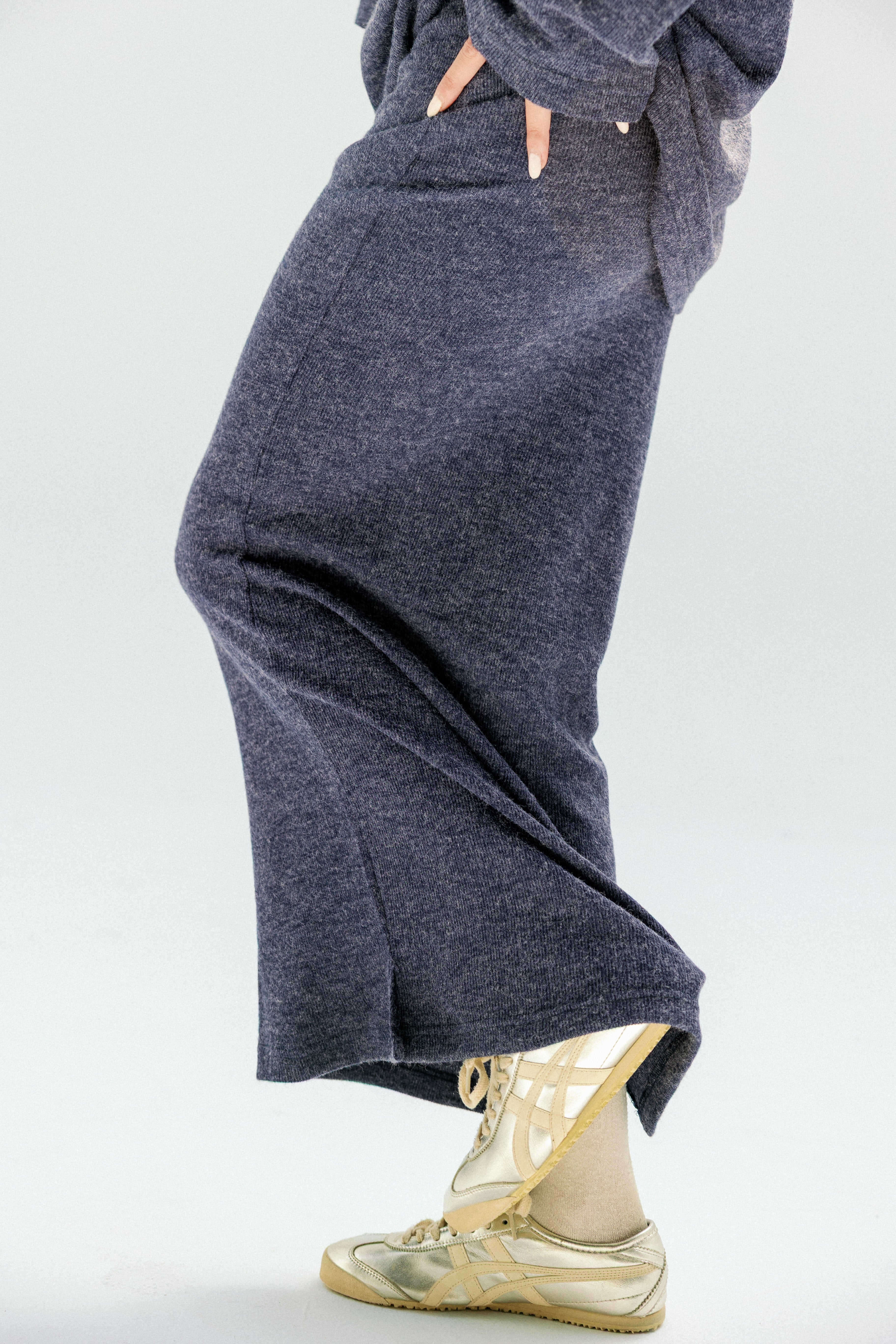 The velour skirt  Navy Blue