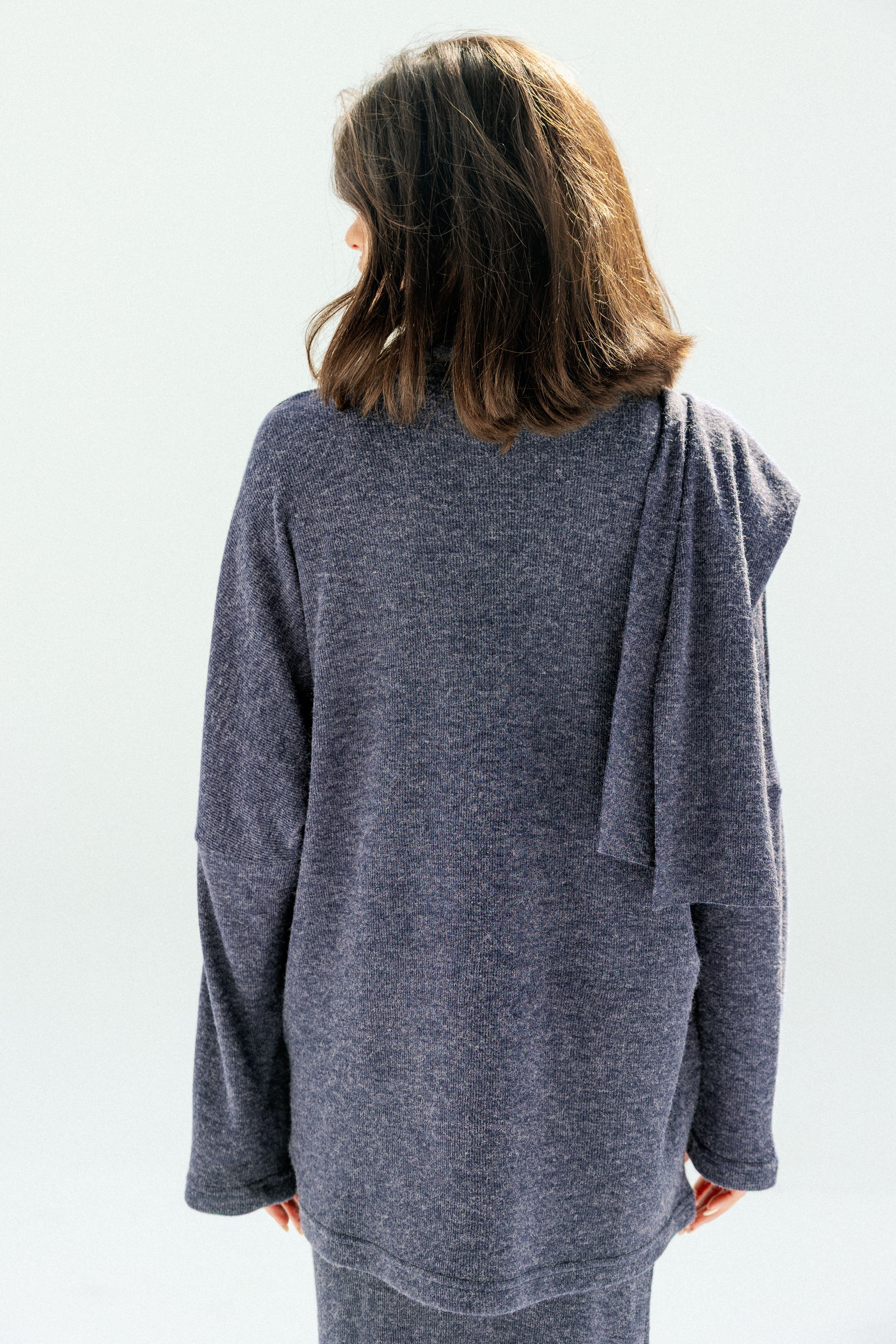 The Velour Top  Navy Blue