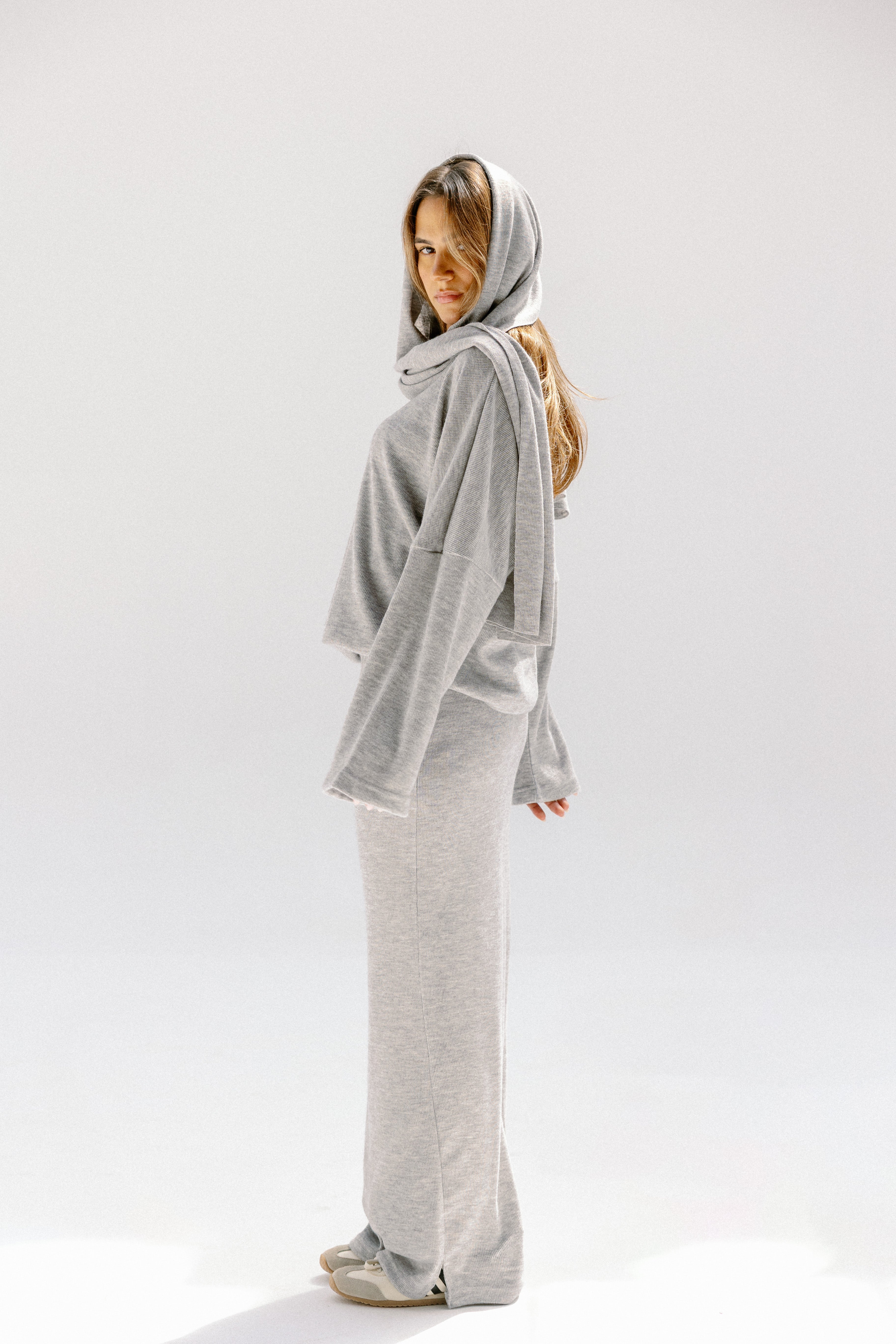 The velour skirt Gray